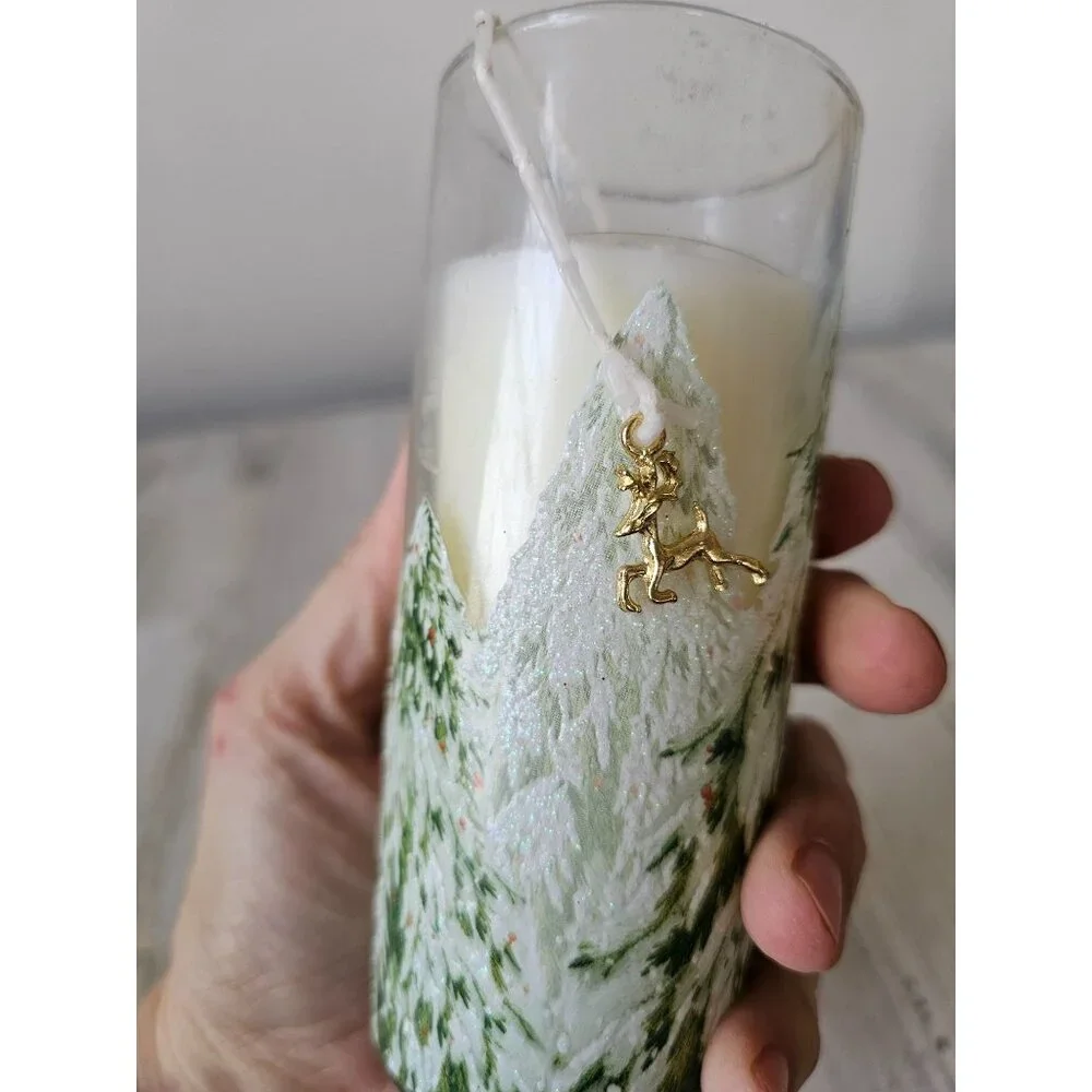 Pier‎ 1 holiday forest candle tree charm Xmas 6 oz vintage retired new